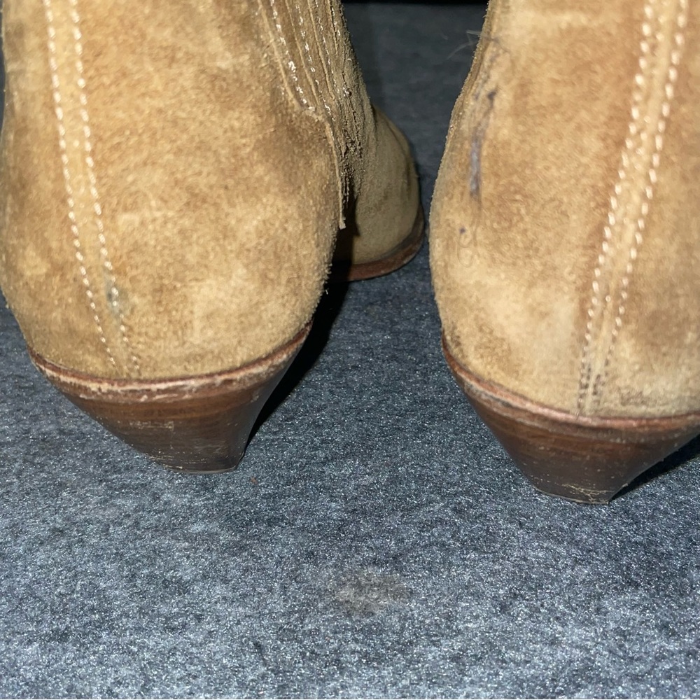 Golden Goose Sunset Suede Cowboy Boots Booties Camel Suede 38 8 - Picture 6 of 12